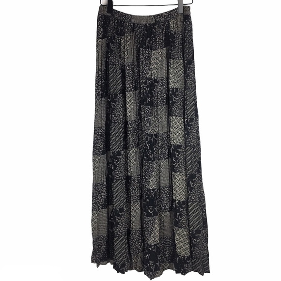 EXPRESS Vintage 90s Y2K Maxi Skirt Patchwork Whimsigoth Floral Sheer Gauzy Small - Picture 1 of 7